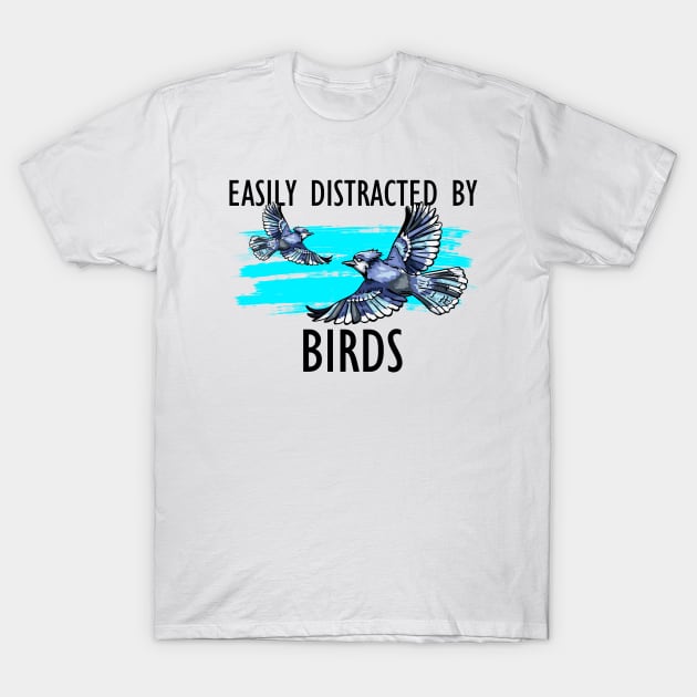 easily distracet ny birds T-Shirt by Jabinga